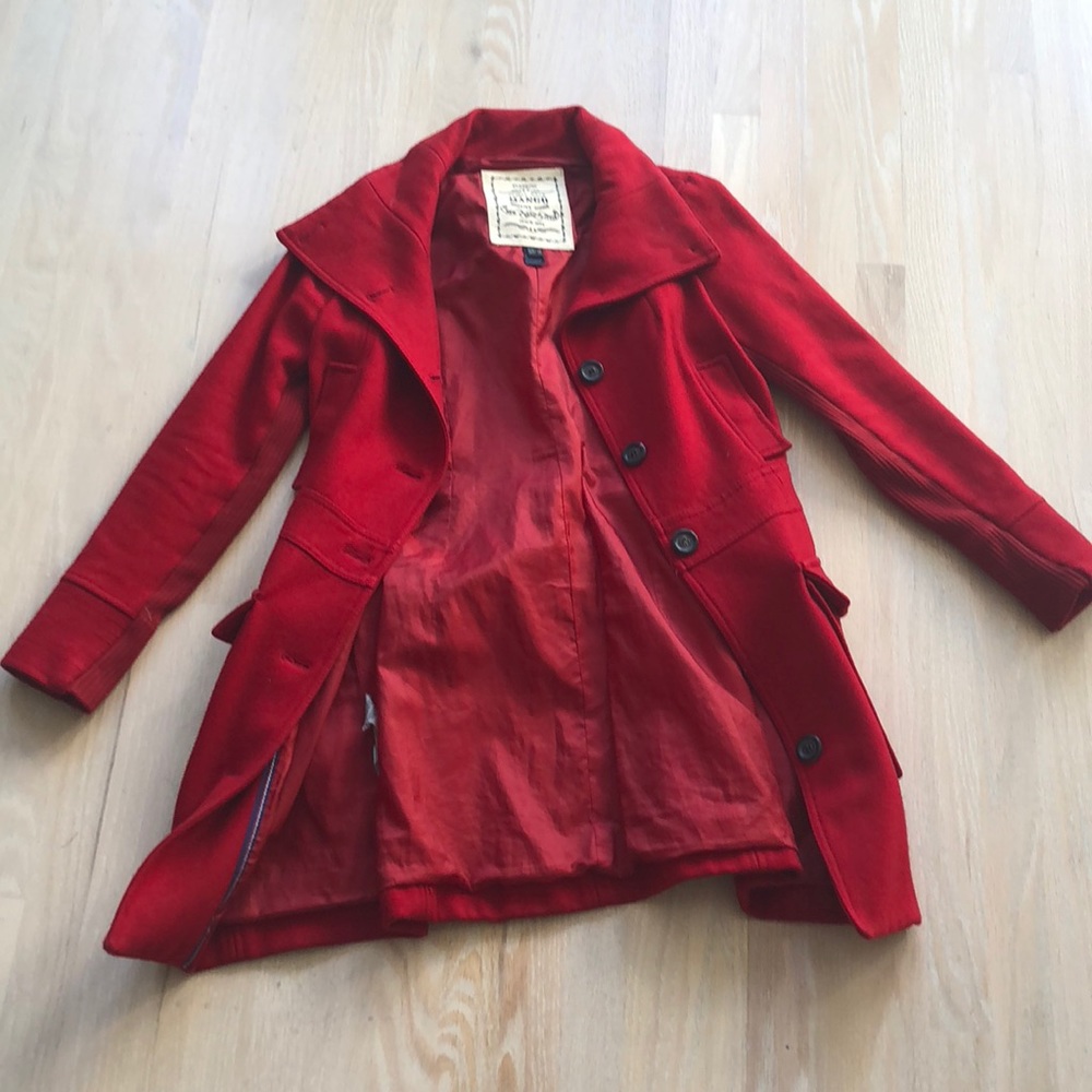Gorgeous red wool Mango winter coat!